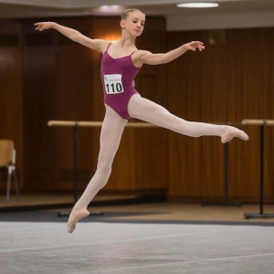 Riley Lapham performing at the Prix de Lausanne. Photo courtesy of the Prix de Lausanne.